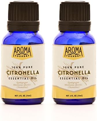 Aroma Foundry Citronella Essential Oil - 15 ml 2 Pack - 100% Pure &amp; All Natural
