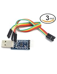 WINGONEER® 3pcs CP2104 Serial convertidor USB 2.0 a TTL UART módulo de 6 pines compatible con y mejor que CP2102