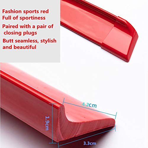 COOLÂ·CAR 4.9ft (150cm) Universal Glossy red Trunk Spoiler Lip Kit Car Rear Spoiler Exterior Rear Spoiler Kit Universal Fits for Most Cars Punch-Free Installation ï¼ˆBright red ï¼‰