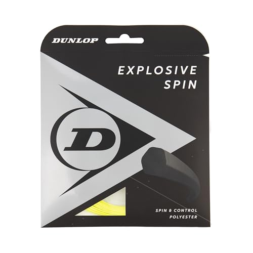 Dunlop Ensemble de Cordes de Tennis Explosive Spin 17 g, 1,25 mm, 12 m, Jaune