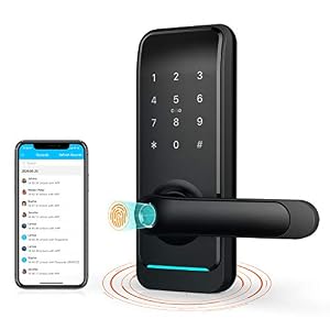 Keyless Entry Door Lock, Smart Lock Front Door, Smart Digital Keypad Door Lock, Smart Door Lock, Bluetooth Passcode Door…