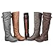 Journee Collection Womens Regular Sized, Wide-Calf and Extra Wide-Calf Studded Knee-High Riding Boot