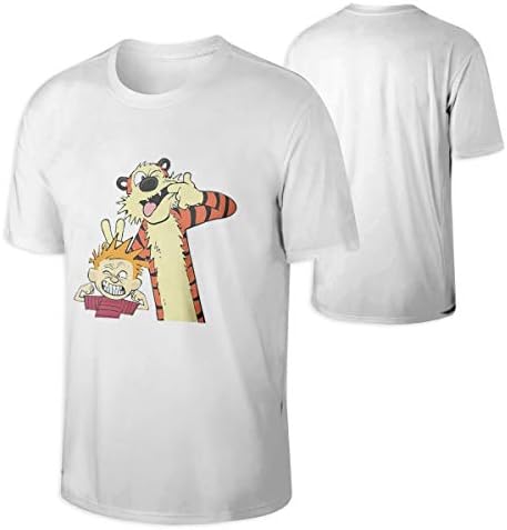 Genwonimasile748 Man Calvin And Hobbes,Narrow Coverseamed Casual T Shirt