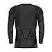 TUOY Youth Padded Chest Rib Protector Shirt for Football Baseball Martial Art Padded Compression Shirt Long Sleeve