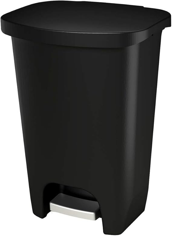 Glad 13 Gallon / 52 Liter Plastic Step Trash Can with CloroxTM Odor