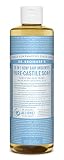 Dr. Bronner's - Pure-Castile Liquid Soap(Baby Unscented, 16 Ounce)- Made with Organic Oils, 18-in-1 Uses: Face, Hair, Laundry & Dishes For Sensitive Skin & Babies, No Added Fragrance, Vegan, Non-GMO