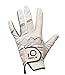 FINGER TEN Golf Gloves Men Left Hand Right, Mens Leather Golf Glove All Weather Grip, Fit Size Small Medium ML Large XL(Black(Men Gloves), Large(Worn On Left Hand))