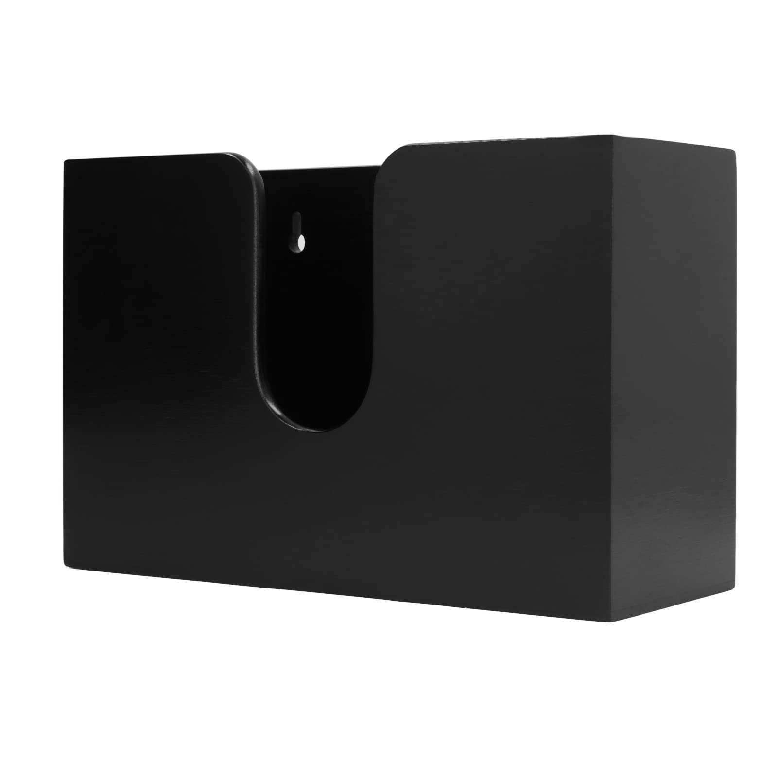 cersalt Countertop Napkin Box, Bamboo Paper Towel Dispenser Black Durable Wall Mounted for Kitchen