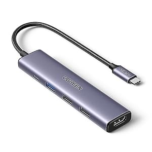 UGREEN Revodok 105 USB C ハブ 5-IN-1 HDMI 出力USB ハブ Type-C 100W PD急速充電 1*USB3.0+2*USB2.0ポート