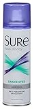 Sure Deodorant 6oz Aerosol Unscented
