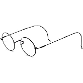 FONEX Titanium Glasses Frame Men,Vintage Retro Round Ultralight Optical Eyeglasses Women Vintage Eyewear