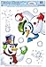 FAKKOS Christmas Window Clings Decals - Santas Workshop, Candy Canes, Snowmen, Snowflake Clings - 4 Sheets