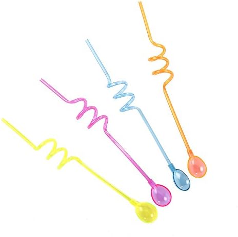 Eco-Friendly Reusable Spiral Spoon Straws – Fun & Smoothie Spoons in Multicolour – Washable, Durable, and Sustainable (4)