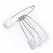 Household Mall Pack of 100 Pcs Cloth Diaper Pins Stainless Steel Traditional Safety Pin (White)