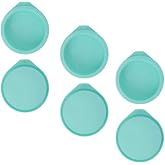 Staruby 6-Pack Silicone Cake Molds 4 Inch Round Cakes Pans | Baking Pan Set Silicone Baking Mold DIY Rainbow Cakes and Round Resin Coaster Molds, 0.8 Inch Deep (Green)