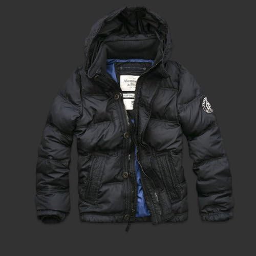 Amazon Abercrombie Fitch アバクロ メンズ ダウンジャケット アウター ダークネイビー 左腕ロゴパッチ 並行輸入品 Lサイズ コート ジャケット 通販