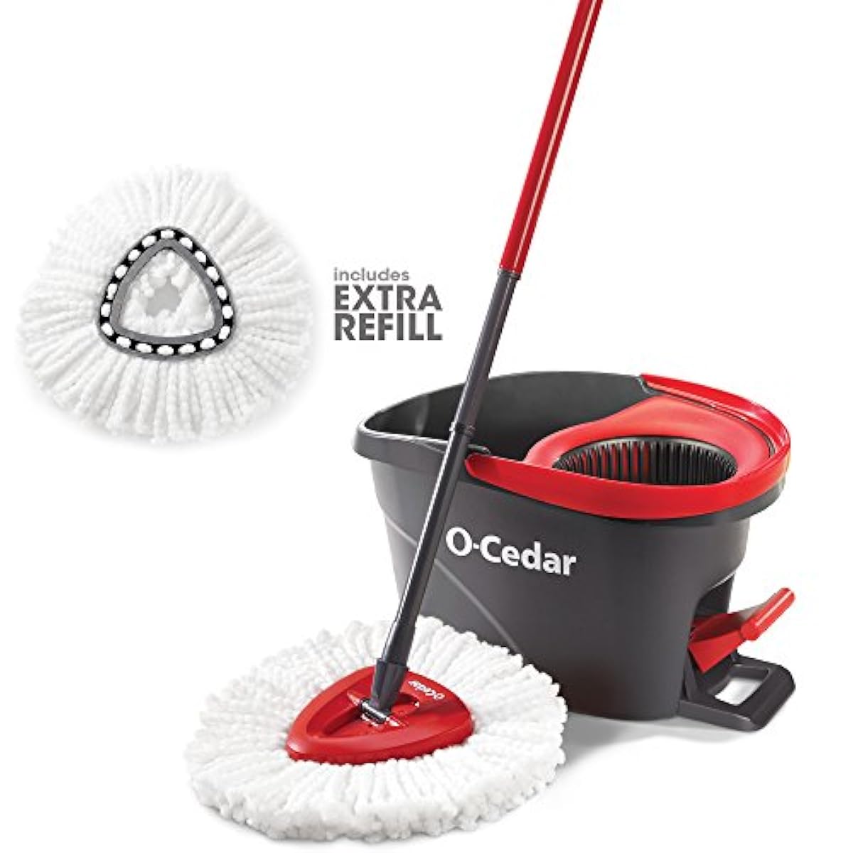 OCedar EasyWring Microfiber Spin Mop Bucket Floor Cleaning System with