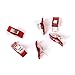 OOOUSE 50pcs Sewing Craft Quilt Binding Clips Clamps Clear and Red