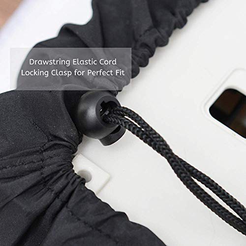 Piano Keyboard Dust Cover for 61/76/88 Keys- Electric/Digital Piano Stretchable Protective Keyboard Cover, Elastic Cord Locking Clasp, Machine Washable (88 Keys)