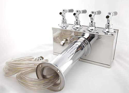 K&B 4 Faucet Tap Stainless Steel Beer Tower