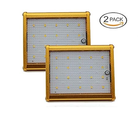 Hardoll Solar Lights for Home 20 LED Motion Sensor Lamp for Garden Waterproof Lantern Microwave Radar Sensor Security Outdoor Light(Warm White - 2 Pack)