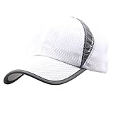 Voberry Men and Women Snapback Baseball Cap Outdoor Sports Mesh Hat (white)