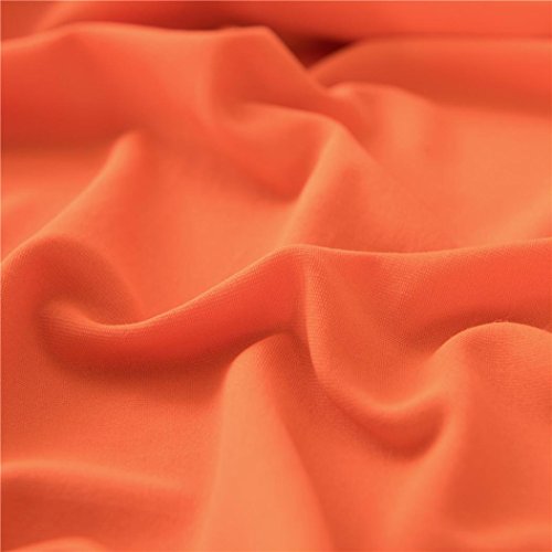 Gotd Single Sofa Couch Slipcover Stretch Covers Elastic Fit Fabric Settee Protector Solid Color, Suitable for sofa size: 145-185cm (Orange)