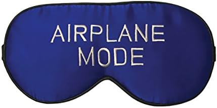 Silk Airplane Mode Sleep Mask with Adjustable Strap Earplugs and Carry Pouch Gel Eye Travel Gifts and Accessories for men and women