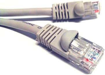 Xavier CAT5LG-01 CAT5e, Ethernet Patch Cable Molded Snagless Boots, Internet Cable, 1', Gray