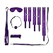 Luckly77 7Pcs Purple R’estraints Kit Bondage BDSM Bed R’estraints System with Rope Whip Blindfold Mask for Couples Jeans Sunglassthumb 1
