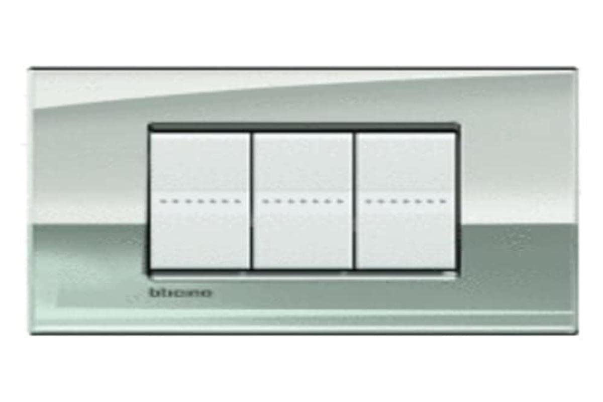 Placca Bticino Livinglight 3 Posti Palladio Lnc4803Pl Adattabile Solo Su Supporto Ln4703C