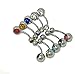 yueton Pack of 10 Stainless Steel Crystal Rhinestone Barbell Navel Belly Ring Button Bar Body Piercing Jewelry