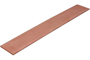 QOOMOG 1/8" x 2"x 12" C110 Copper Flat BAR 12" Long Solid 1/8" Plate Mill