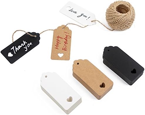 150ct Kraft Gift Tags Labels with String (3 Colors)