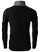 H2H Mens Two-Tone Herringbone Long Sleeve Jacket Cardigans Black US S/Asia M (JLSK03)