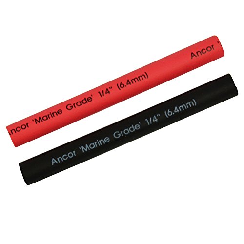 Ancor 306602 Marine Grade Electrical Adhesive Lined Heat Shrink Tubing (3/4-Inch Diameter, 3-Inches Long, Black/Red, 1 each)