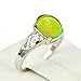FUN JEWELS Classic Silver Color Plating Multi Color Change Oval Crystal Stone Emotion Feeling Mood Ring For Women