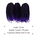 GX Beauty 3Packs 18Inch Marley Hair Ombre Purple Marley Braiding Hair for Twists Afro Kinky Curly Crochet Braids Hair Extensions(Black Mixed Purple)