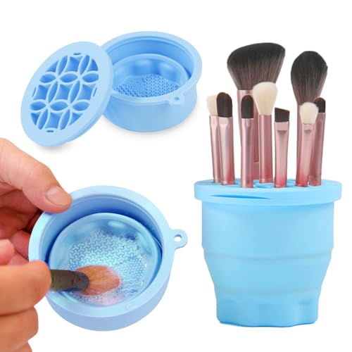 Silicone Makeup Brush Cleaning Mat Holder