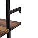 IRONCK Industrial Bookcase 5 Tier Ladder Shelf, Display Storage Wood Shelves Wall Mounted, Plant Flower Stand Organizer Bookshelf, Rustic Wall Decor, for Living Room, Kitchen, Bar Storage