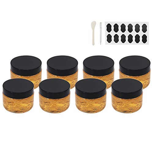 20 Pack 4 OZ Clear Plastic Slime Jars With Lids, A Spatula, A Pen