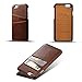 Slim Credit Card Holder, Thin PU Leather Front Pocket Travel Wallet Brown
