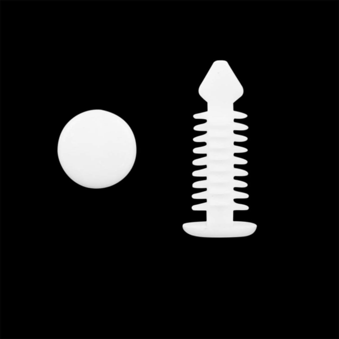 Unifizz 30pcs Plastic Car Hole Rivets Fastener Fender Bumper Push Pin Clips White (5mm / 0.19'')