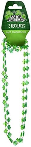 34-in. Plastic Shamrock Necklaces, 2-ct. Packs 48 sets