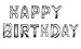 Silver Helium Foil balloons , Party Wedding Supply "HAPPY BIRTHDAY"