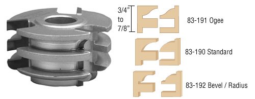 1-Pc. Rail & Stile Cabinet Door Shape-Up Shaper Cutter