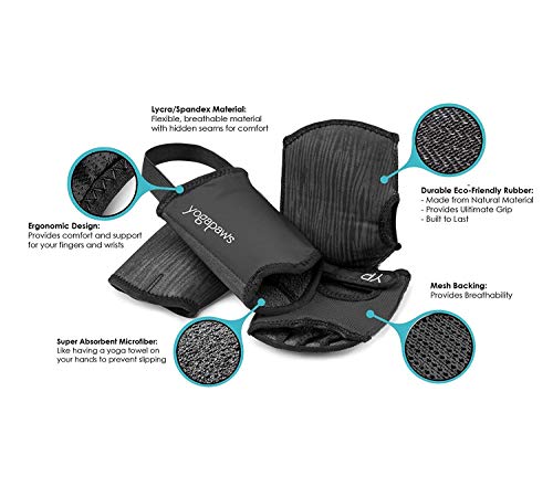 image for Yoga Paws Elite - Padded Yoga Gloves and Yoga Socks - Portable Travel 