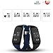 Kassica Waterproof Health Fitness Tracker with Heart Rate monitor Activity Smart Bracelet Wireless Wristbands Bluetooth Smart Watch Pedometer for IOS Android SmartPhone IPAD/Iphone (Black)