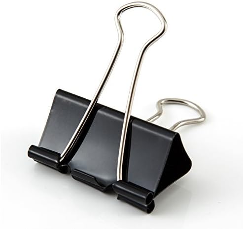Binder Clips Paper Clamps, Assorted sizes Large Medium Small, Black, GOOD ACTIVE, 72 PACK (Assorted sizes)