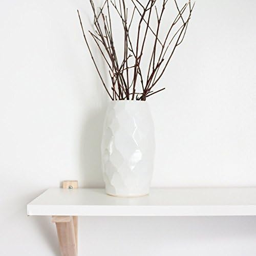 White Textured Ceramic Flower Vase by Barombi Studios